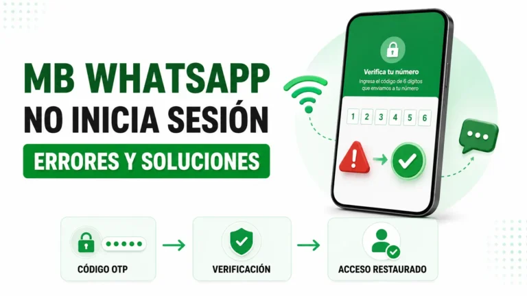MB WhatsApp no inicia sesión